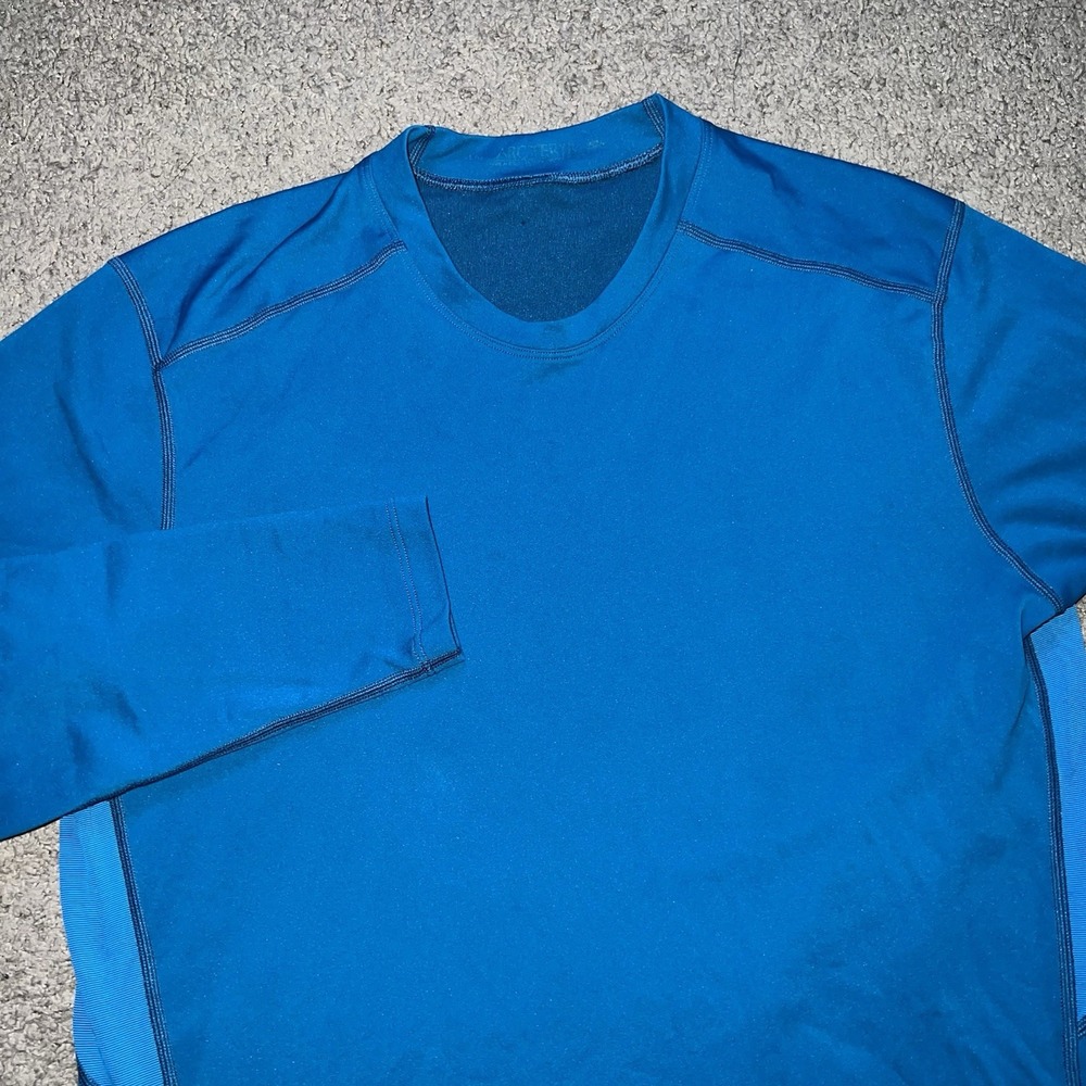 Arc'teryx Men's Blue Long Sleeve Crew Neck Activewear T-Shirt Large